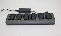 Psion ST3006 Six slot battery charger set with Psion ST3033 Six batteries