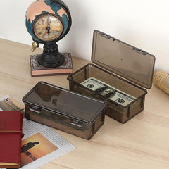 2 Packs Plastic Cash Box Money Organizer Black Currency 2 Pcs,
