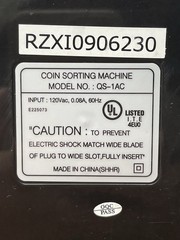 Royal Sovereign Quick Sort Coin Sorter Counter Machine QS-1AC Tested-Works