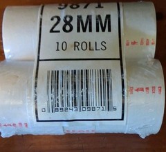 2 Sets Of 10 Pack Vintage Cash Register Paper No. 9871 28mm 1 Inch. Couple Stain