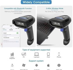 NETUM 2D Barcode Scanner, Compatible with 2.4G Wired