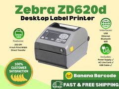✅Zebra ZD620d Direct Thermal Label Printer w/ LCD, USB, 4″ | Ready to Go! 🔥⭐️