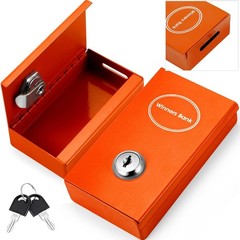 1 Pack Metal Box for Gamblers Pocket Sized Winner Bank Casino Cash Box with 2…