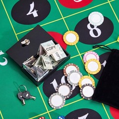1 Pack Acrylic Money Bank Box for Gambler, Winners Portable Safe Casino Money
