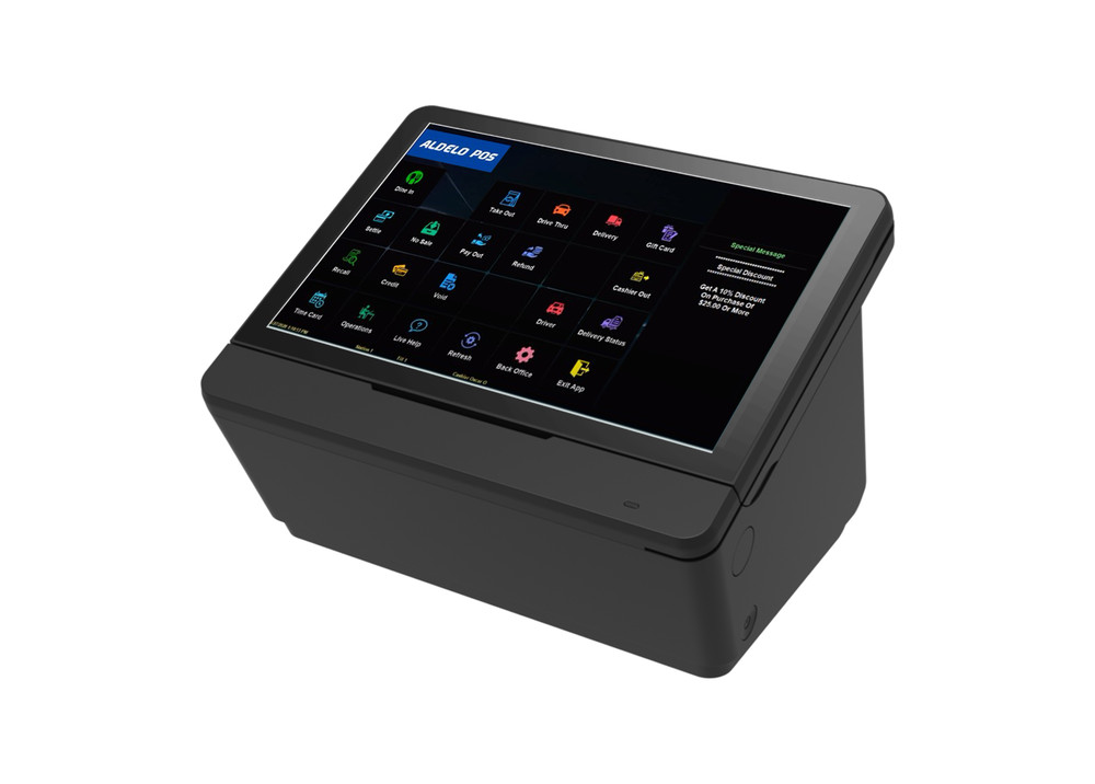POSBANK Mint ALL-IN-ONE COMPACT POS J6412 10.1″ Black Windows 10 with ALDELO POS
