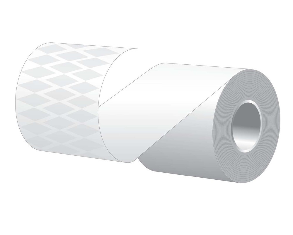 Maxstick Linerless Adhesive POS Rolls, 32 Rolls, Diamond Adhesive 3.125″x170′