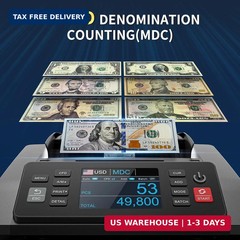 PONNOR N70 Mixed Denomination Money Counter Machine, Value Counting, Cash Counte