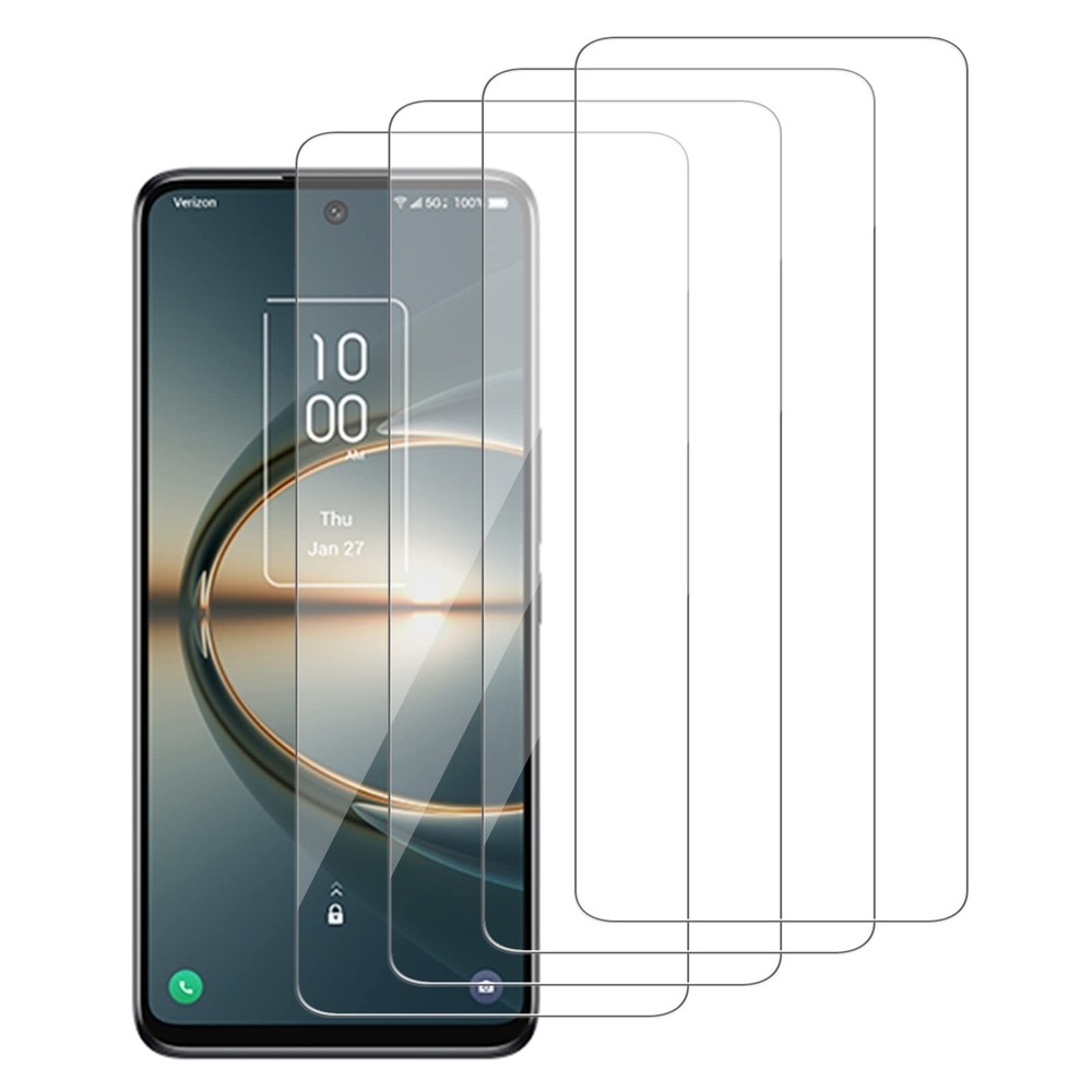 [4 Pack Glass Screen Protector Compatible for TCL 30 V 5G [9H Hardness]-HD Sc…