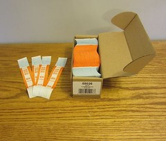 100 SELF SEALING ORANGE $50 CURRENCY STRAPS MONEY BILL BANDS $50 PMC BRAND STRAP