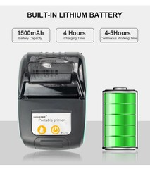Receipt Printer 58mm Portable Thermal Ticket Printer Android IOS Windows Wire
