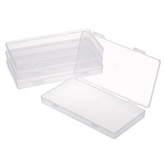 Hipiwe 4 Pack Plastic Money Organizer Clear Cash Box with 4 Pack, Transparent