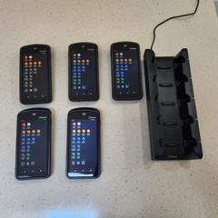 Lot of 5 Toast Go 2 Handheld POS Tablets TG200 with DTC200 Charging Dock (READ)