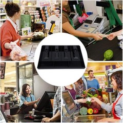 Cash Register Drawer Insert Tray, Cash Money Tray 4 Bill 3 Coin Currency Comp…