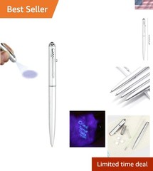 Silver Money Checker Pen Marker Fake Bill Detector Pens for W/UV LED Light Ea…