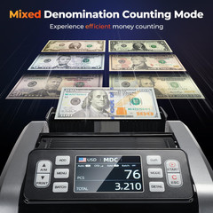 IMC09 Mixed Denomination Money Counter Machine, Value Counting, UV/MG/IR/MT Bill