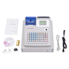 LCD Display Electronic POS System 48 Keys Cash Register For Retail with Drawer
