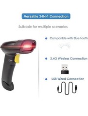 NETUM 2D Barcode Scanner, Compatible with 2.4G Wireless & Bluetooth & USB Wired