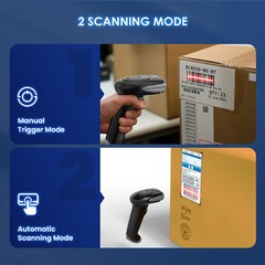 Eyoyo 2D QR Wireless Barcode Scanner 2500mAh Handheld Cordless USB Wired Reader