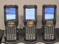 Motorola MC9190 Barcode Scanner Lot of 3 w/ 4-Slot Cradle Charger MC9190-G30SWEQ