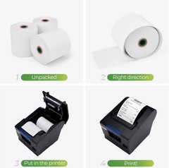 Thermal Paper 3 1/8 X 230Ft, 10 Rolls Receipt Paper Work for Star Micronics TSP1
