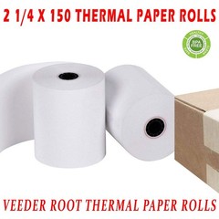(50 Rolls) 2 1/4″ x 150′ Thermal Paper 2.25 Inch x 150 ft (57/58mm) Cash Regi…
