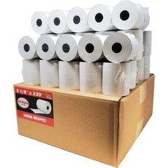 50 Rolls 3 1/8 x 230 Feet Thermal POS Receipt Paper Free 55 GSM Premium