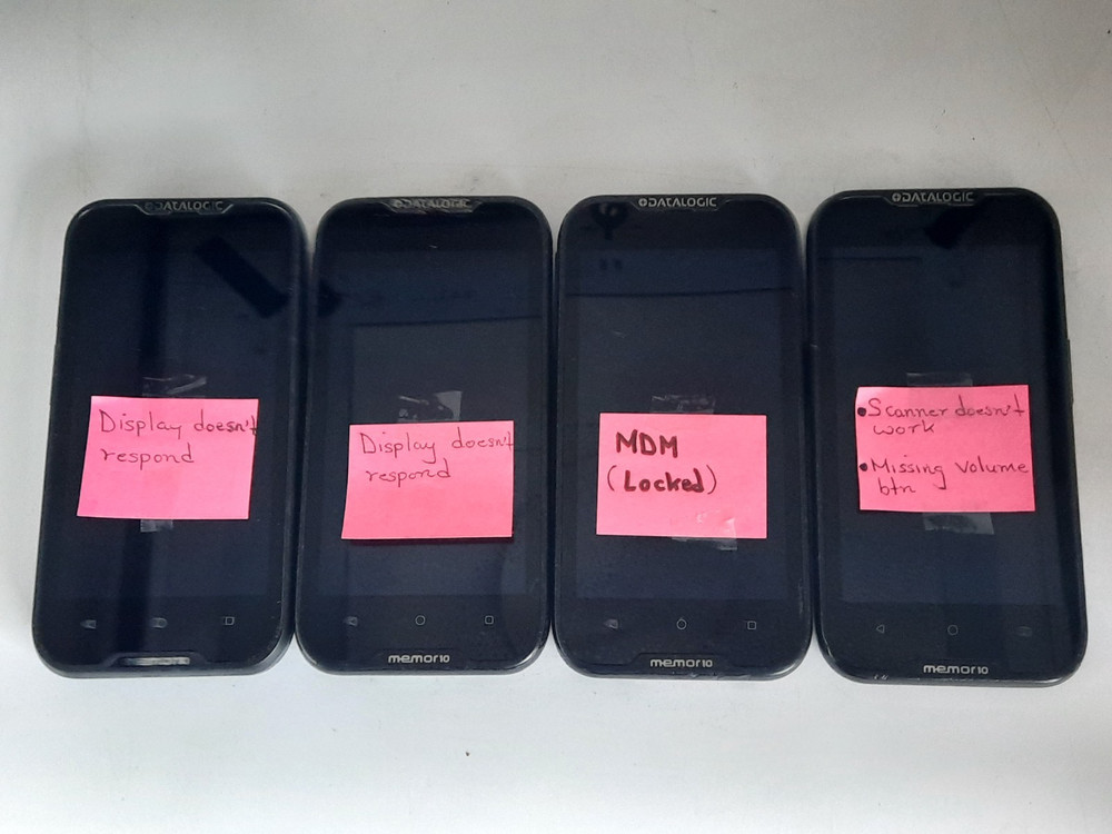 Lot of 4 Datalogic Memor 10 Scanner Mobile Computer-No Battery-FOR PARTS