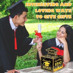 Graduation Money Box for Cash Gift PullBlue Gold Graduation Gifts Surprise