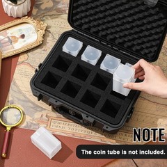 Graded Coin Storage Case 12 Slots Hard Coin Storage for Silver Eagle Holder w…