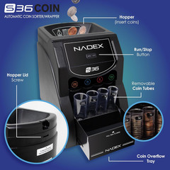 Nadex 36SN Automatic Coin Sorter and Wrapper