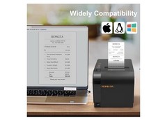 Rongta POS Printer, 80mm USB Thermal Receipt Printer, Restaurant Kitchen Prin…