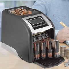 4 Row Automatic Coin Sorter & Counter – Hands-Free Operation
