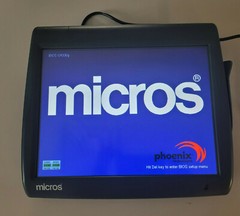 Micros WS5A Workstation Touchscreen POS Terminal/Register 400814-101 with Stand