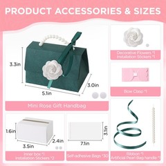Money Pull Box for Cash Surprise Box Mini Rose Handbags with 30 Pcs Transpare…