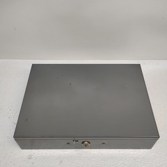 LIT-NING Metal Cash Box Key Lock Lockable Removable Coin Compartment Tray No Key