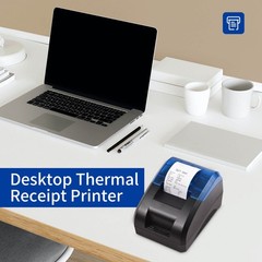 58mm Thermal Receipt Printer Desktop USB&BT Wireless Connection Printer Bar AOQO