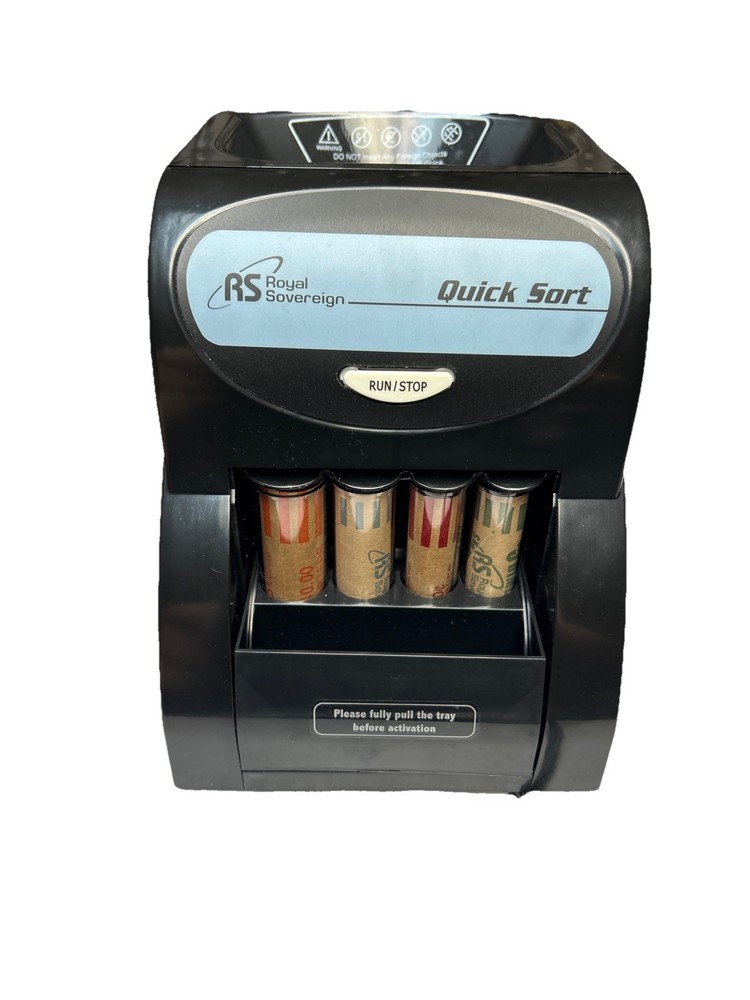 Royal Sovereign QS-1AC Quick Sort Coin Sorter Counter Machine Tested Works