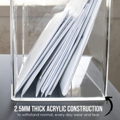 Clear Acrylic Check Tray – 2.5mm Thickness Durable Economical Deposit Ticket …