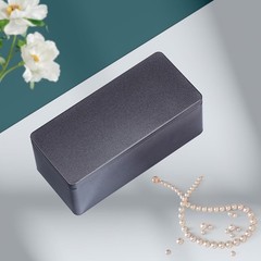 Metal Cash Box Money Holder, Black Single Row Tray Organizer 7.28″x3.35″x2.76″