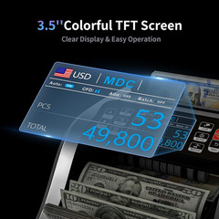 N60 Mixed Denomination Money Counter Machine, Value Counting, UV/MG/IR/DD Counte