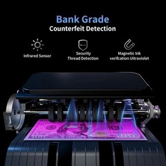 Mixed Denomination Money Counter Machine, Value Counting, UV/MG/IR/DD Counter…