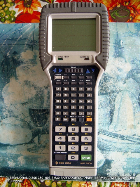 USED NORAND 705-380- 003 EM30 BAR CODE SCANNER TERMINAL MPT 7000 FREE SHIPPING!