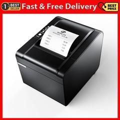 Rongta POS Printer, 80mm USB Thermal Receipt Printer, Restaurant Kitchen Prin…