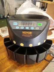 Coin Counter & Sorter Machine With Coin Tray LCD readout Electric Compact