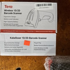 Tera Barcode Scanner Wireless Versatile 2-in-1 2.4Ghz Wireless + USB 2.0 Wired