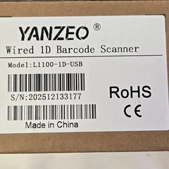 Barcode Scanner Plug Play Fast Reader Tool – YANZEO L1100-1D-USB