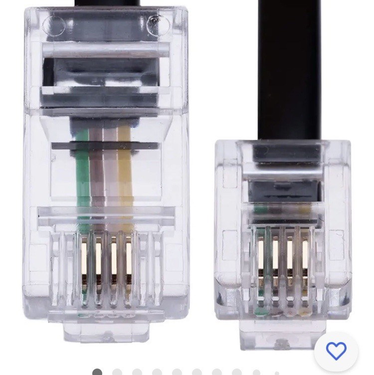 T-Flex RJ45 To RJ11 Cable Connects T-Flex Coin dispenser to a POS Com Port