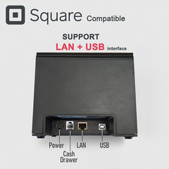80mm paper size Thermal Receipt Printer for SQUARE APP USB / Ethernet 160mm/s