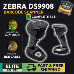 ✅Zebra DS9908-DL00004ZZNA 2D/1D/QR Code Barcode Scanner, USB Cable, DL Parse!⭐🔥