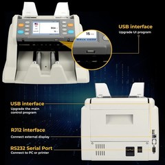 RIBAO MC-40 Mixed Denomination Money Counter, UV MG IR CIS Bill Counter